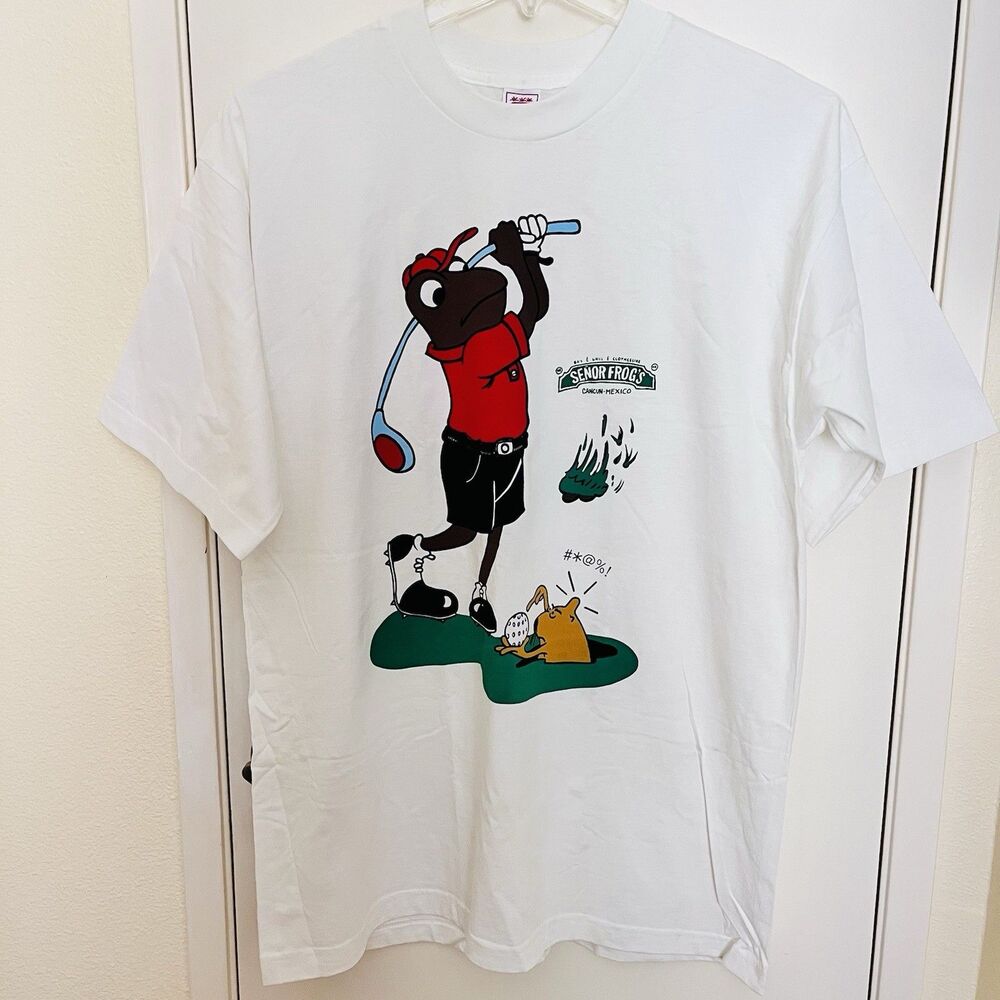 VTG Carlos’N Charlie’s T-shirt XL Senor Frog’s Bar&Grill&Clothesline Cancun Golf